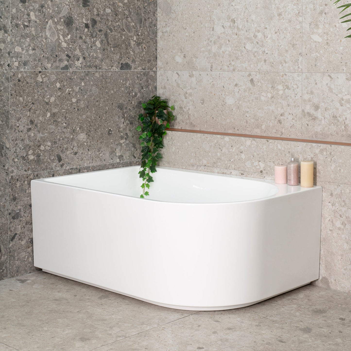 Arco Plus 1400mm Left Corner Bath, Gloss White