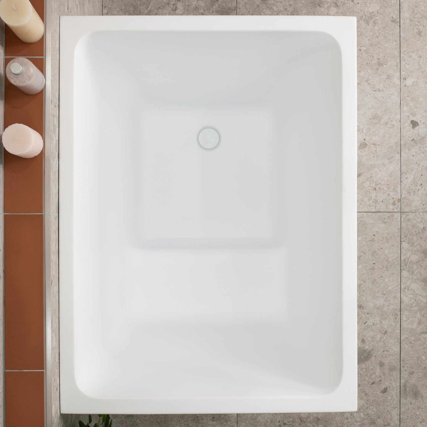 Hicube Multifit 1000mm Japanese Freestanding Bathtub with Seat, Matte White