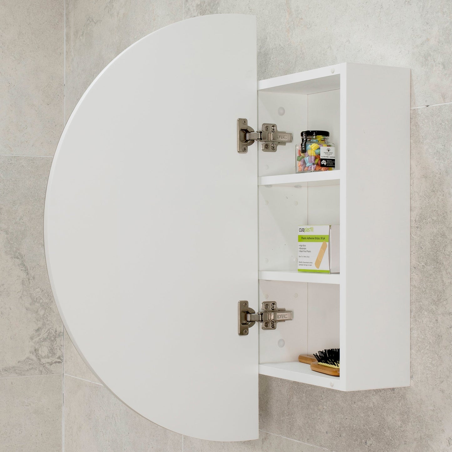 Pill Oval 1200mm x 750mm Mirrored Shaving Cabinet, Matte White