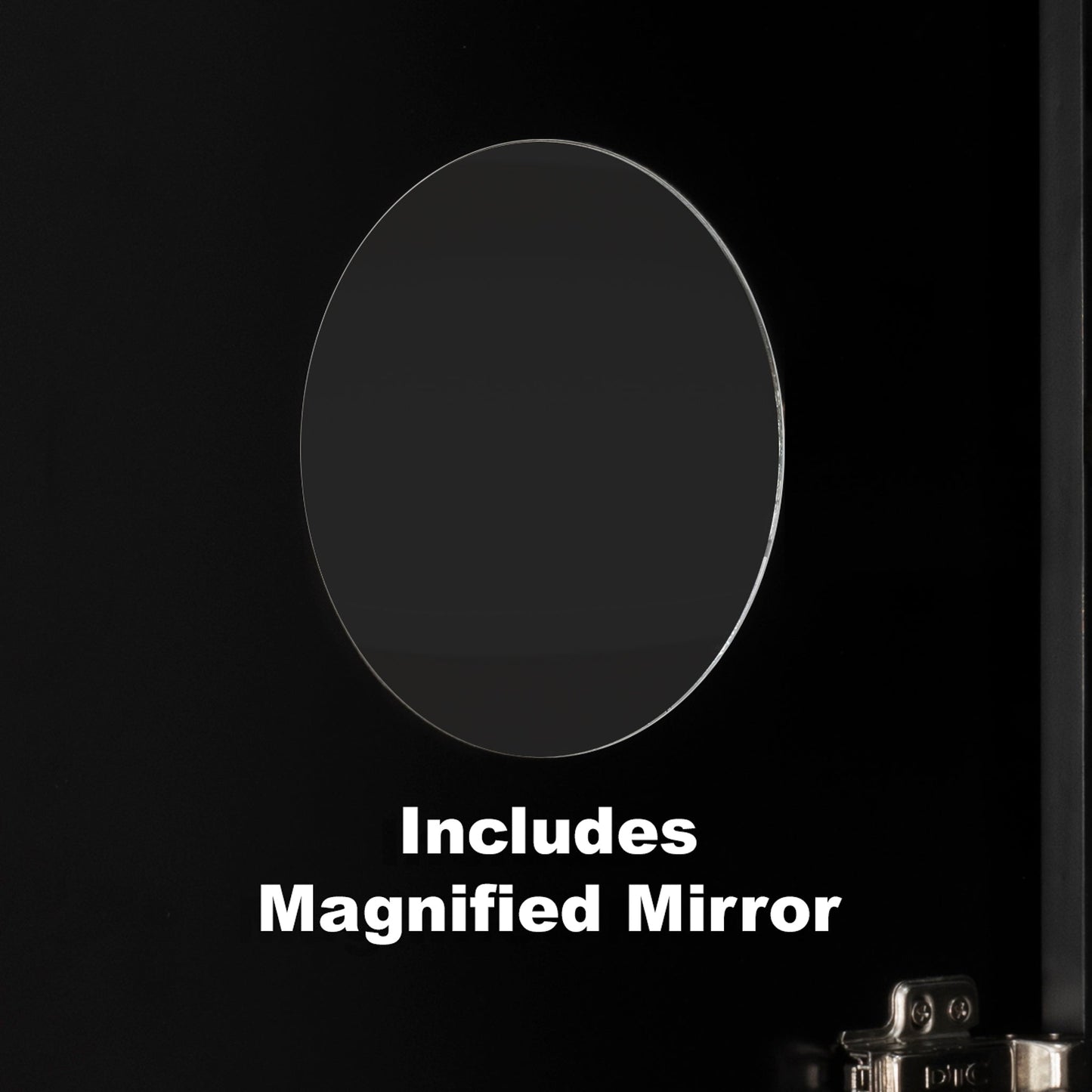 Retti Rectangular 450mm x 750mm Mirrored Shaving Cabinet, Matte Black