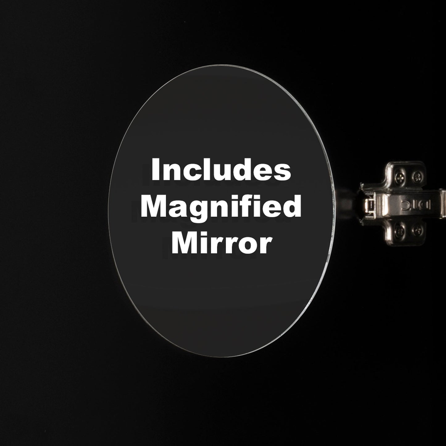 Retti Rectangular 600mm x 750mm Mirrored Shaving Cabinet, Matte Black