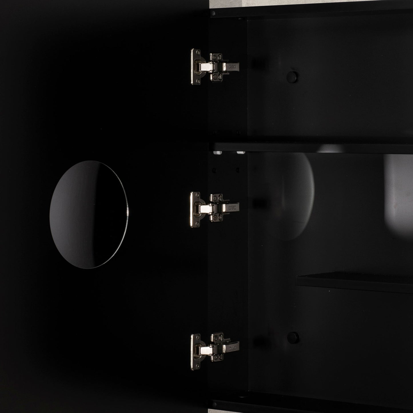 Arco Arch 700mm x 1000mm Mirrored Shaving Cabinet, Matte Black