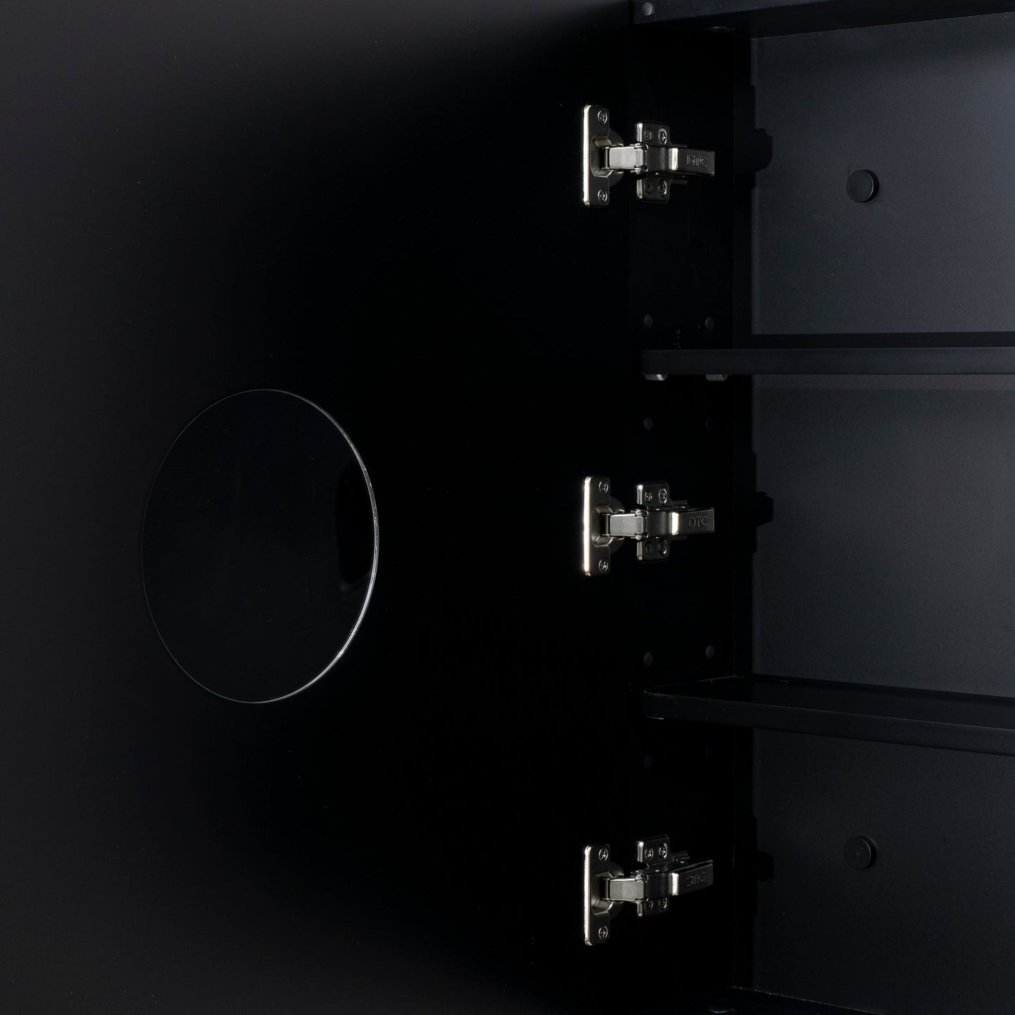 Arco Arch 850mm x 1000mm Mirrored Shaving Cabinet, Matte Black