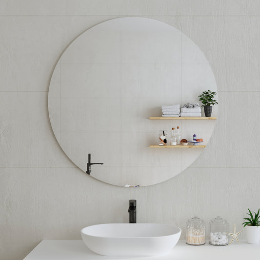 Circa Round 1000mm Frameless Mirror with Polished Edge