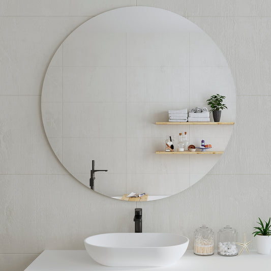 Circa Round 1100mm Frameless Mirror with Polished Edge