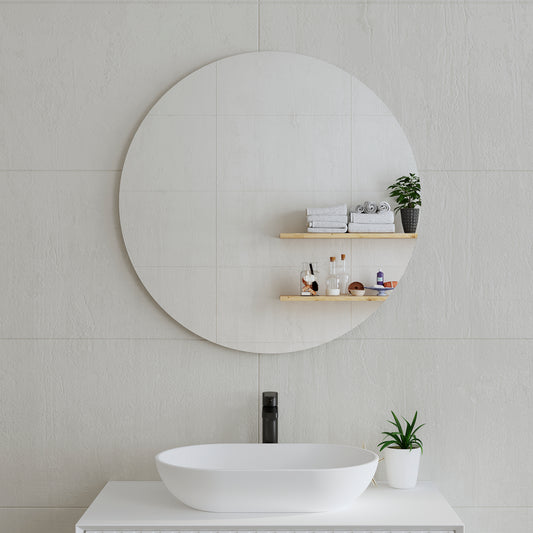 Circa Round 800mm Frameless Mirror with Polished Edge