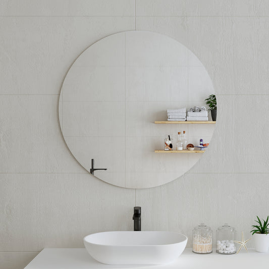 Circa Round 900mm Frameless Mirror with Polished Edge