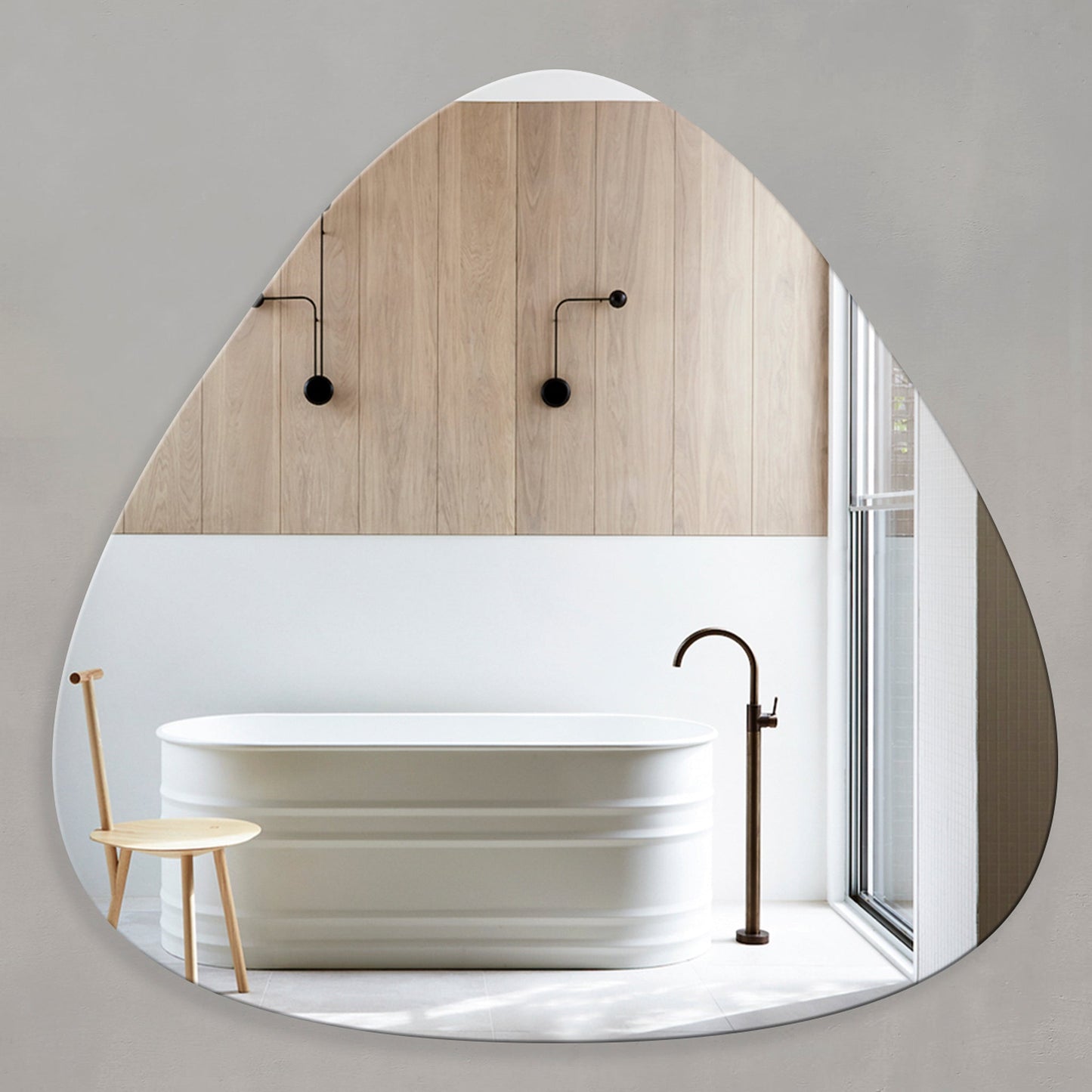 Pearla Drop 1000mm Frameless Mirror with Polished Edge