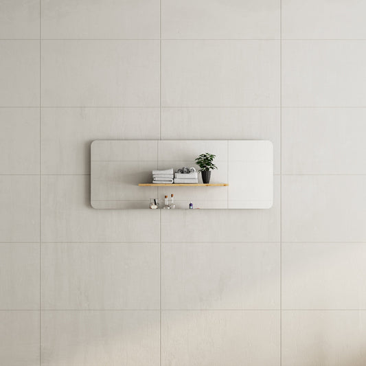 Retti Rectangular 450mm x 1200mm Frameless Mirror with Polished Edge and Rounded Corners