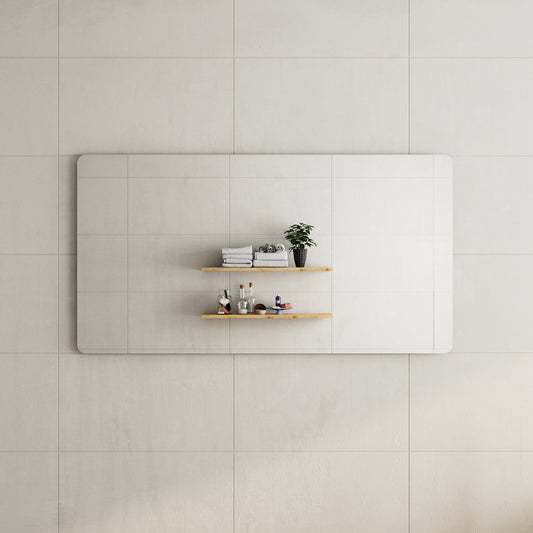 Retti Rectangular 1700mm x 900mm Frameless Mirror with Polished Edge and Rounded Corners