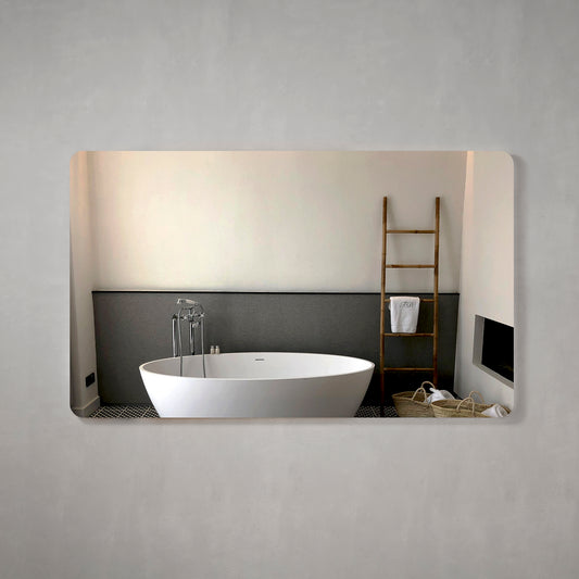 Retti Rectangular 1500mm x 900mm Frameless Mirror with Polished Edge and Round Corners