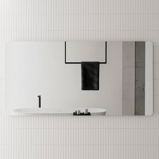 Retti Rectangular 1800mm x 900mm Frameless Mirror with Polished Edge and Round Corners