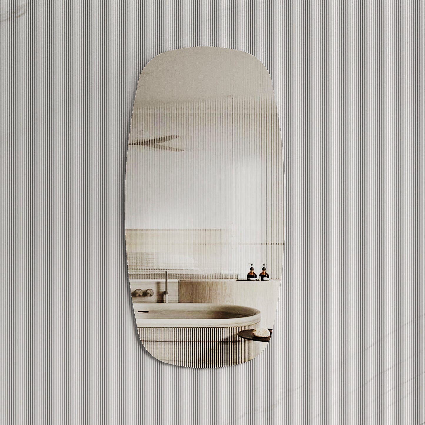 Riri Oblong 600mm x 1200mm Frameless Mirror with Polished Edge