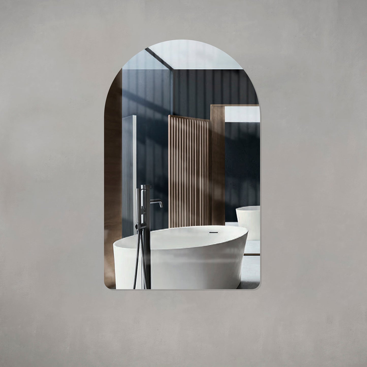 Arco Arch 750mm x 1200mm Frameless Mirror with Polished Edge