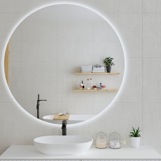 Circa Round 1200mm Backlit LED Mirror with Polished Edge and Demister