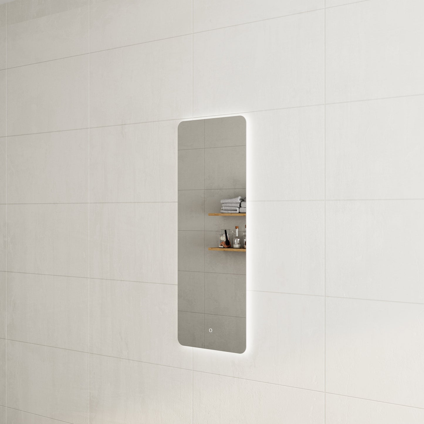 Retti Rectangular 450mm x 1200mm Backlit LED Mirror with Polished Edge and Demister