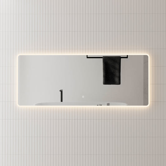 Retti Rectangular 1500mm x 600mm LED Mirror with Frosted Border and Demister