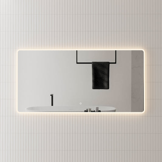 Retti Rectangular 1500mm x 750mm LED Mirror with Frosted Border and Demister