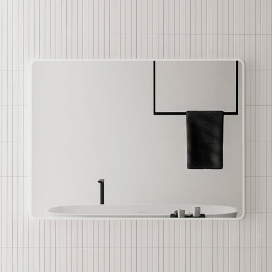 Retti Rectangular 1200mm x 900mm Mirror with Matte White Frame