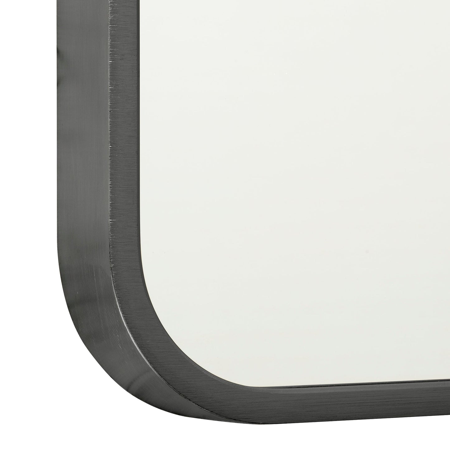 Retti Rectangular 600mm x 900mm Framed Mirror, Brushed Gunmetal Frame