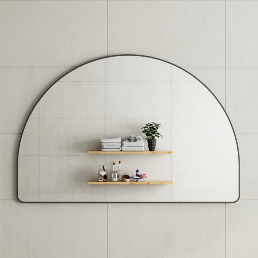 Arco Arch 1500mm x 1000mm Mirror with Matte Black Frame