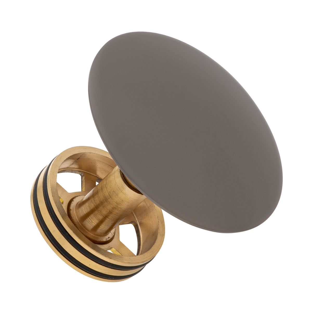 Dome Pop Short Bath Waste 40mm with Overflow and Pull-Out Basket, Brushed Gunmetal