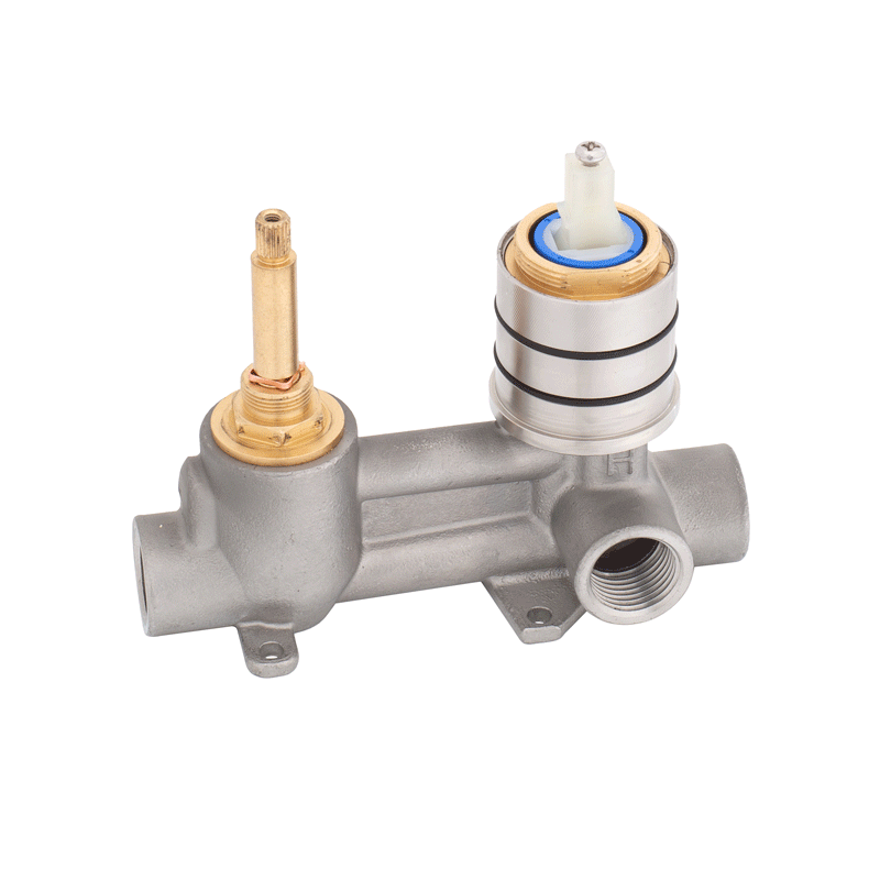 Jena Shower/ Bath Wall Mixer with Diverter and Round Plates, Brushed Brass (Gold)