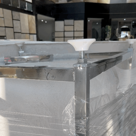 Angie 800mm Corner Fit Japanese Soaking Bathtub, Gloss White