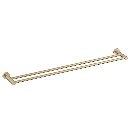 Profile SS 900mm Double Towel Rail, PVD Brushed Brass (Gold)