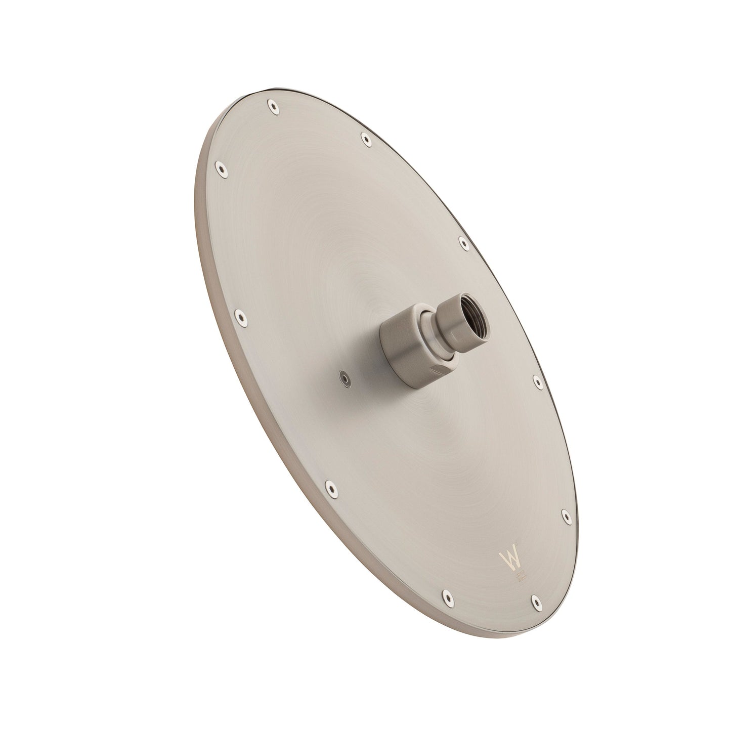 Profile Round Twin Shower System with Adjustable Rail and 250mm Head, Brushed Nickel