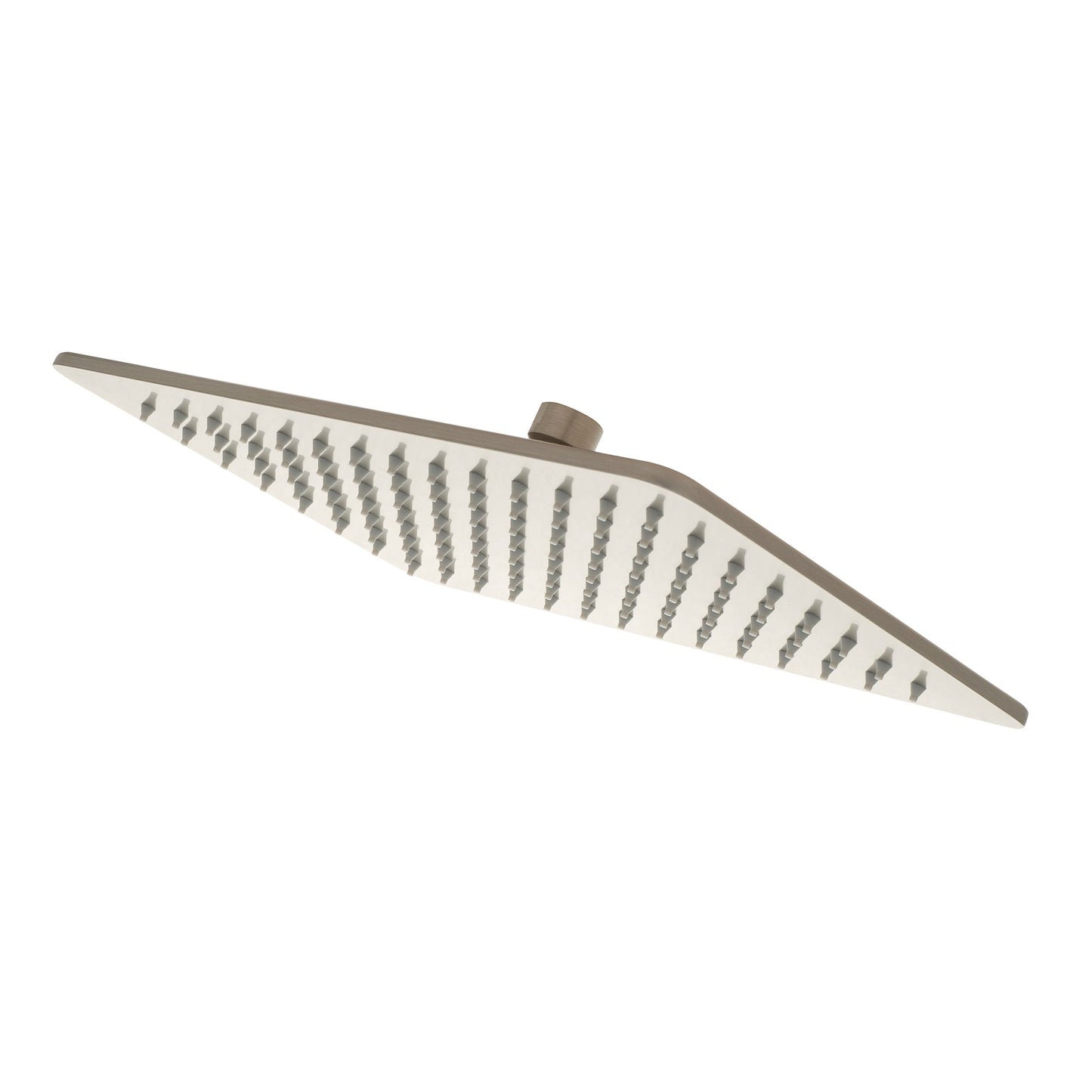 Rectangular 300mm x 200mm x 7mm Stainless Steel Rain Shower Head, Brushed Nickel