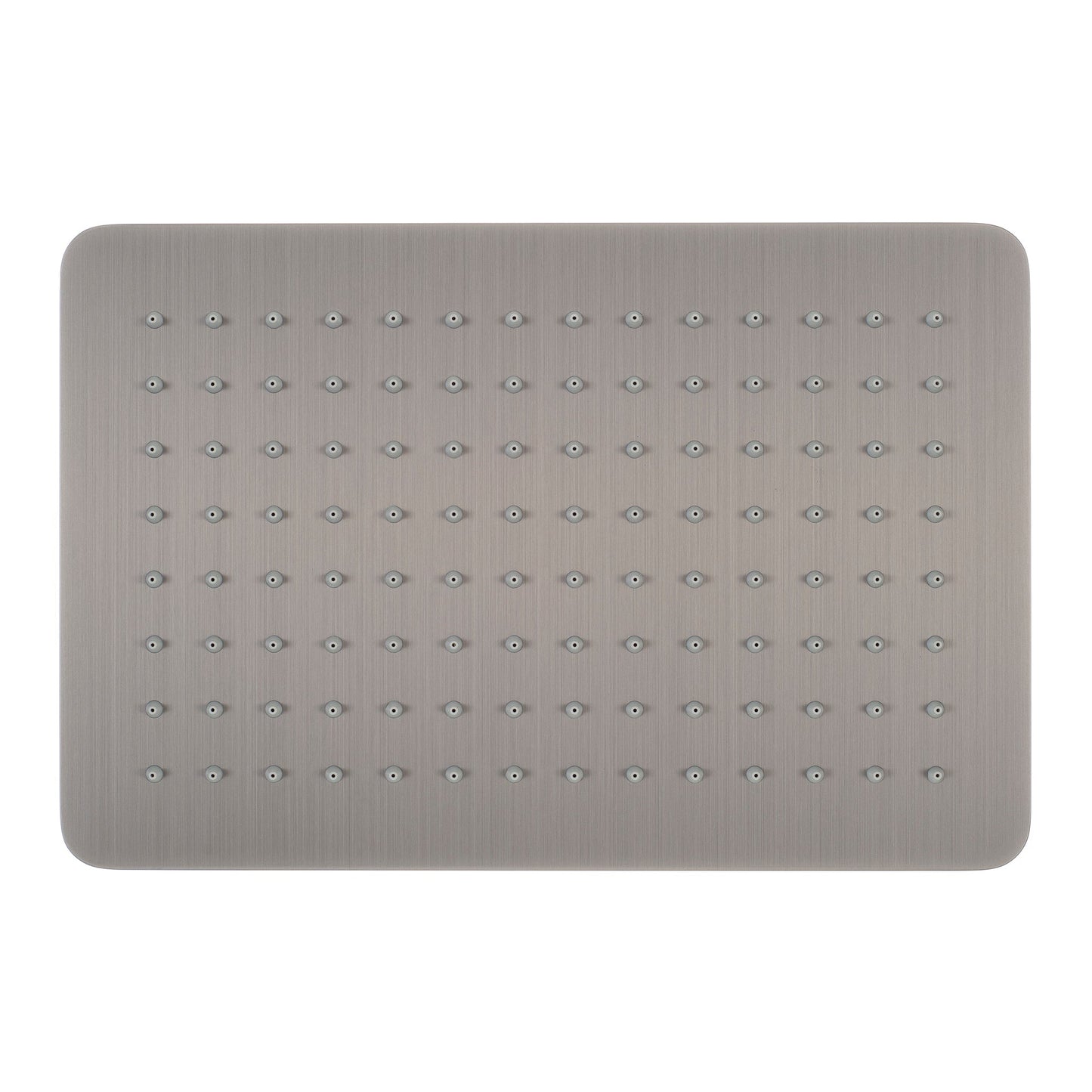 Rectangular 300mm x 200mm x 7mm Stainless Steel Rain Shower Head, Brushed Gunmetal