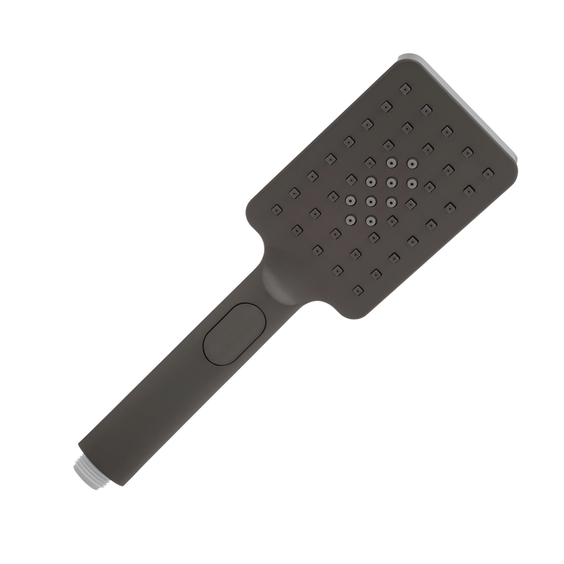 Retto Square 3-Function Hand Shower on Rail, Brushed Gunmetal