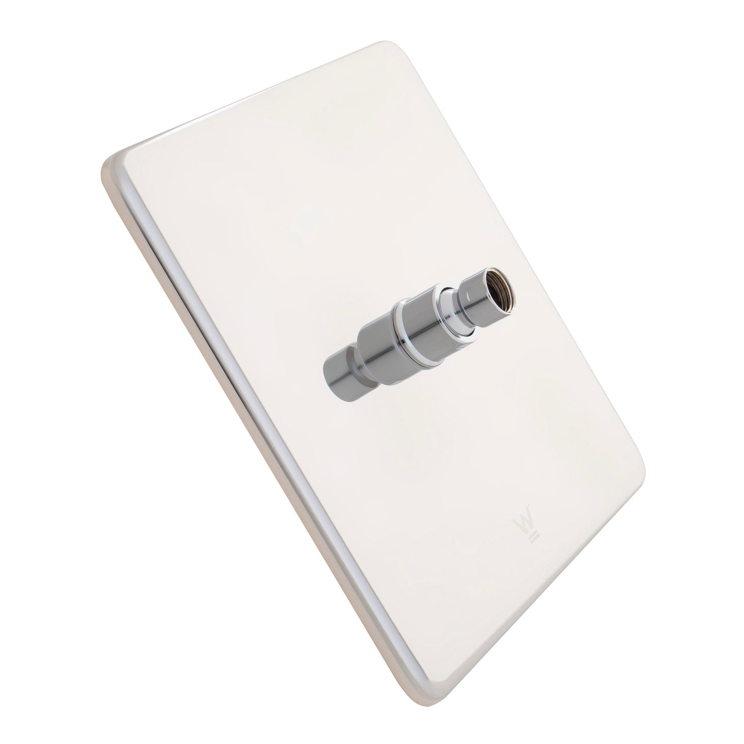 Jena Square Twin Shower System with Adjustable Rail, Push Button Diverter and 250mm Head, Polished Chrome