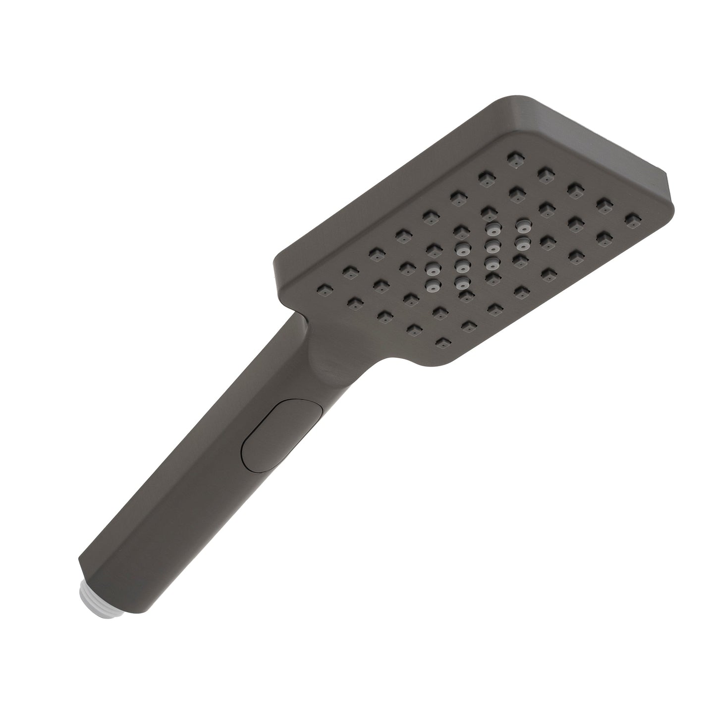 Jena Square Twin Shower System with Adjustable Rail, Push Button Diverter and 250mm Head, Brushed Gunmetal