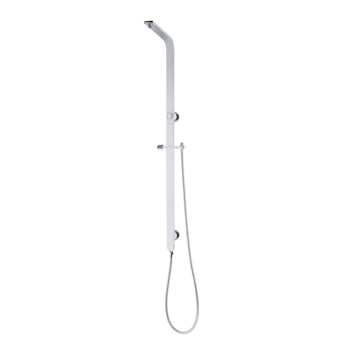 Jena Twin Shower Rail Column with Push Button Diverter, Polished Chrome