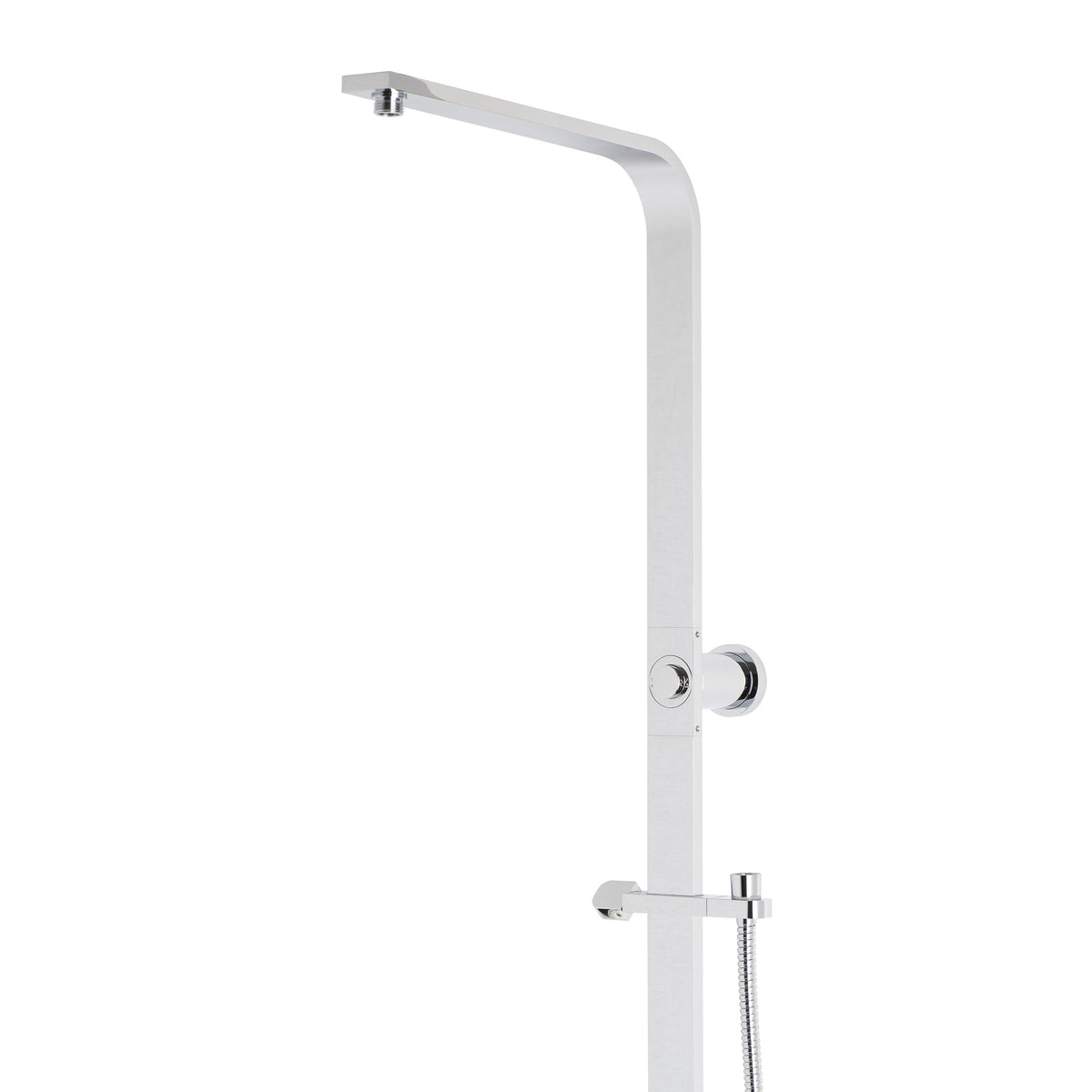 Jena Twin Shower Rail Column with Push Button Diverter, Polished Chrome