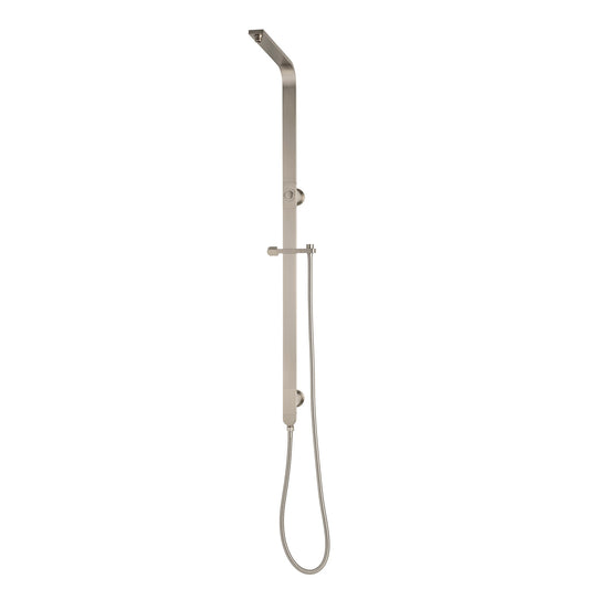 Jena Twin Shower Rail Column with Push Button Diverter, Brushed Nickel