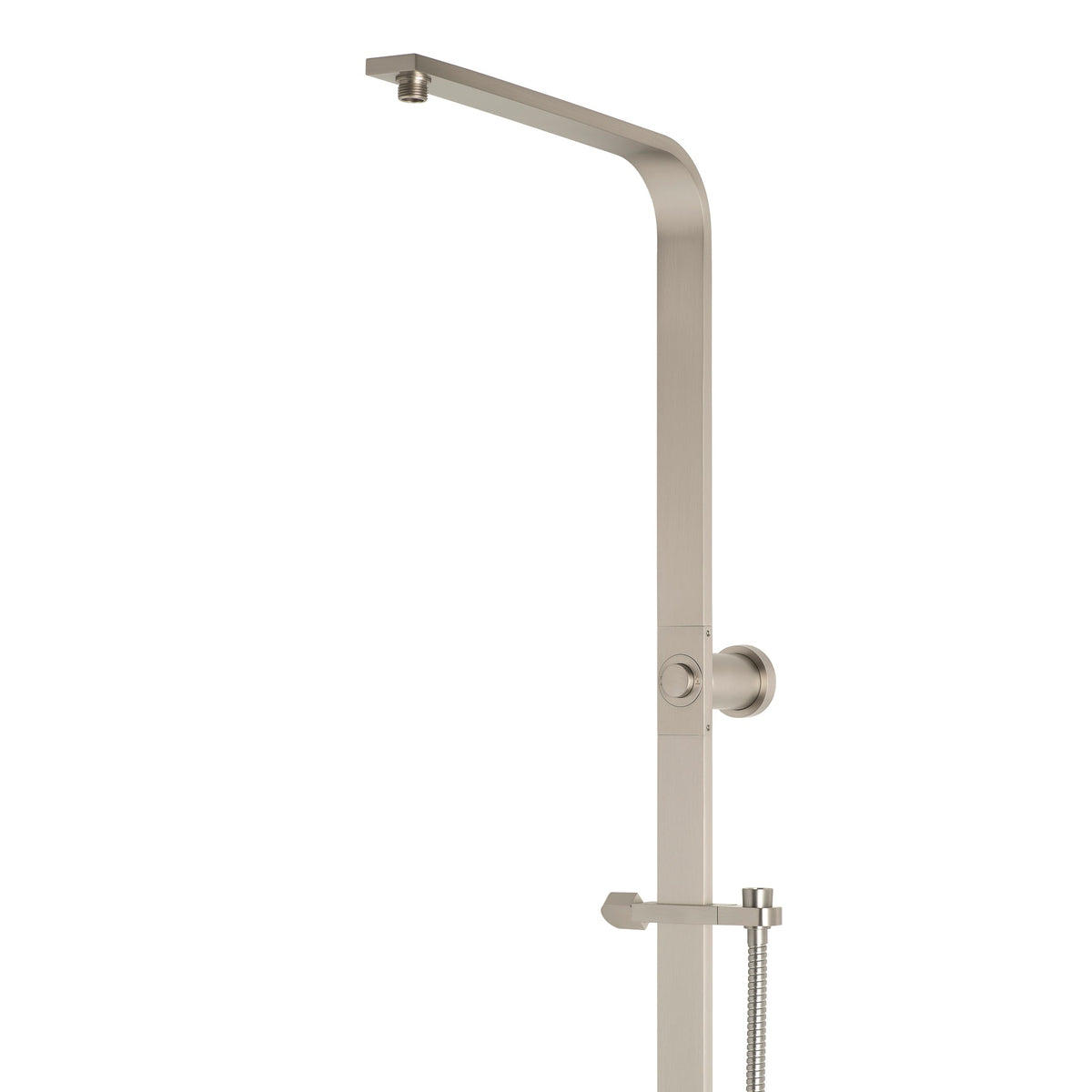 Jena Twin Shower Rail Column with Push Button Diverter, Brushed Nickel