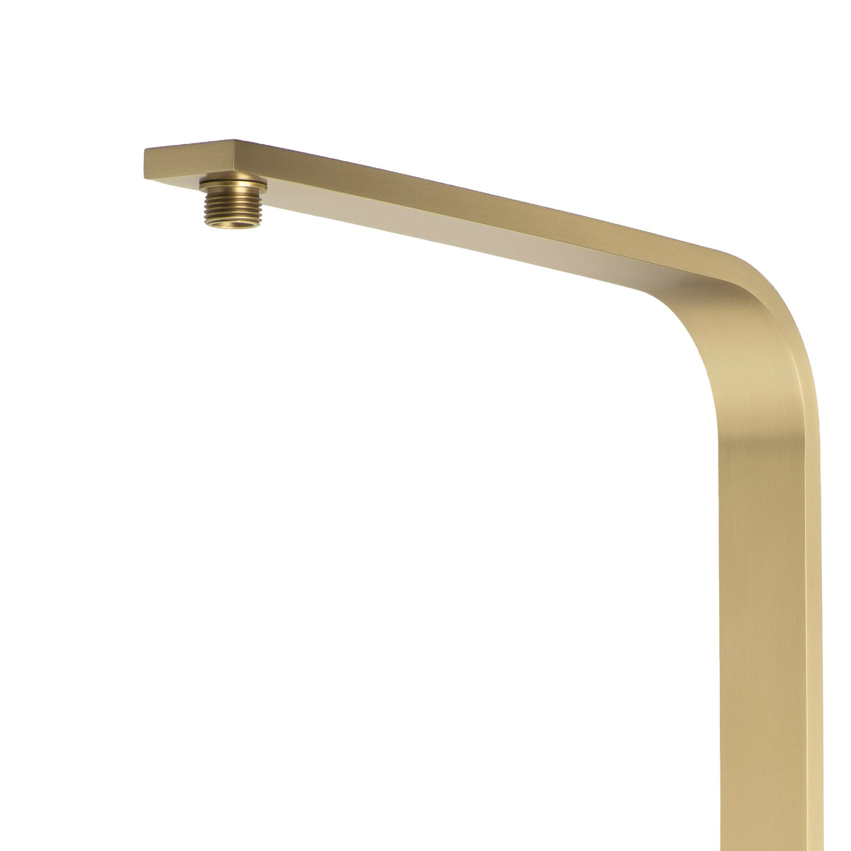 Jena Twin Shower Rail Column with Push Button Diverter, Brushed Brass (Gold)