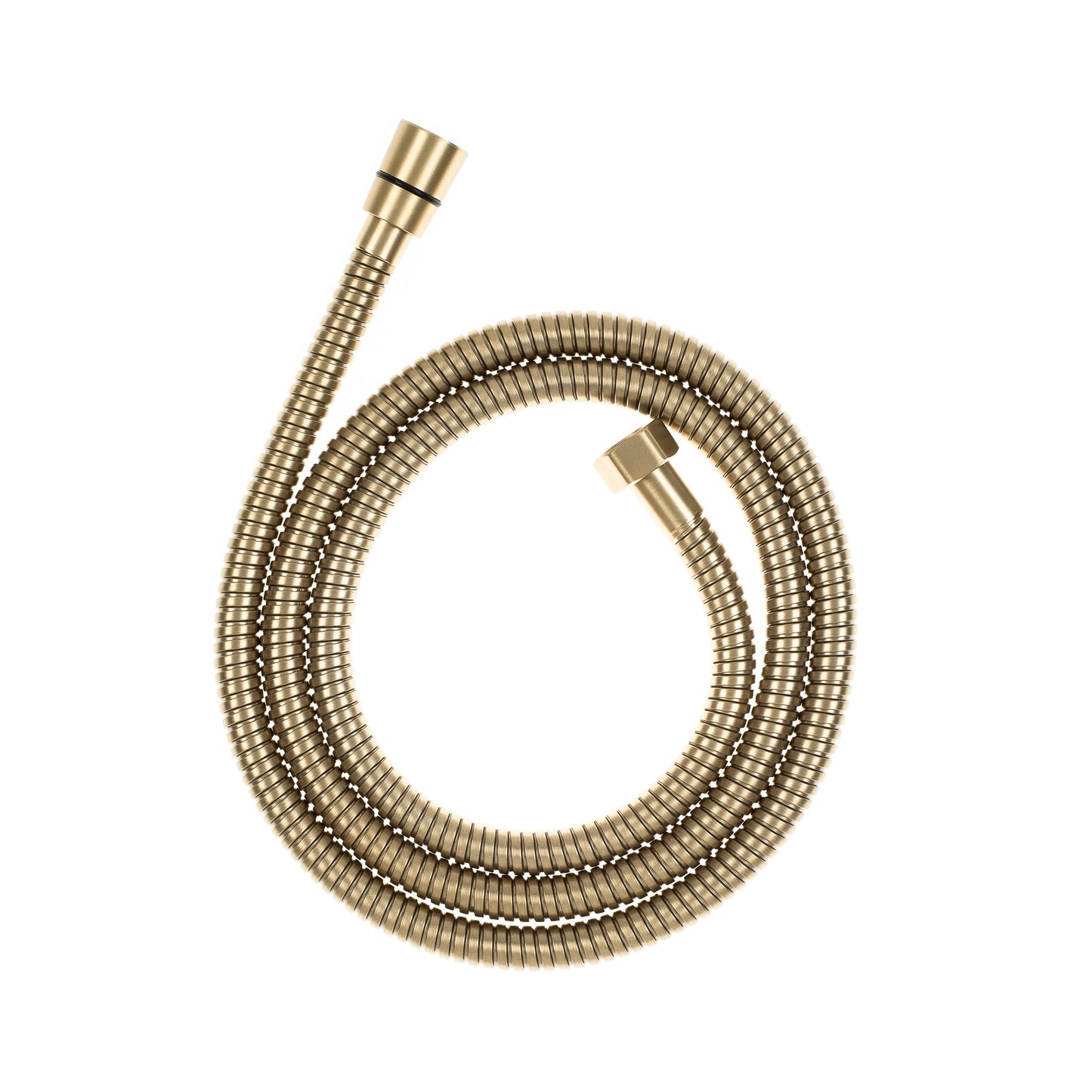 Jena Twin Shower Rail Column with Push Button Diverter, Brushed Brass (Gold)