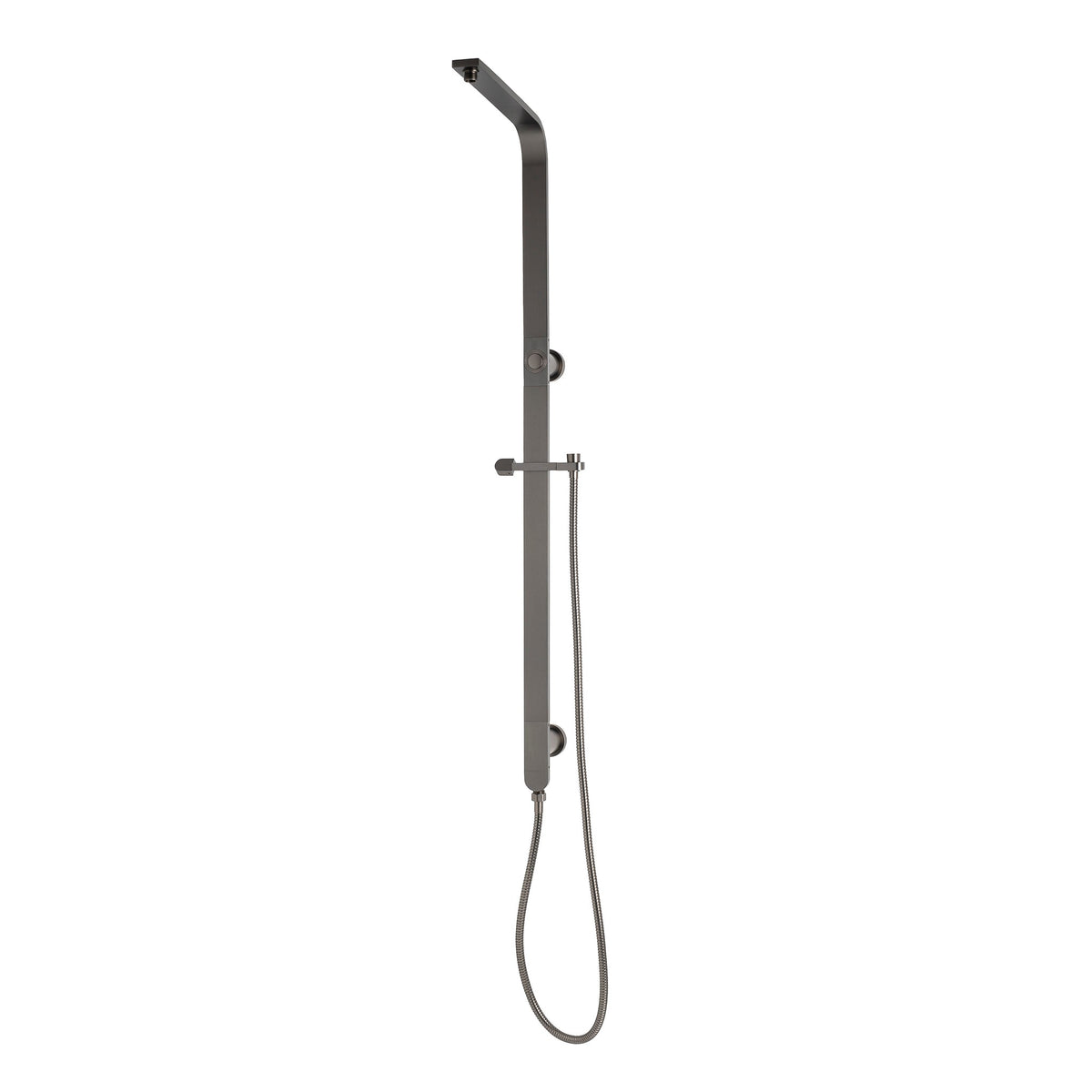 Jena Twin Shower Rail Column with Push Button Diverter, Brushed Gunmetal