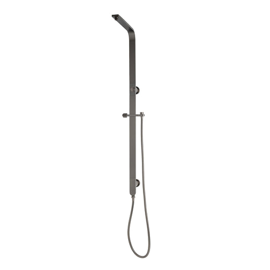 Jena Twin Shower Rail Column with Push Button Diverter, Brushed Gunmetal
