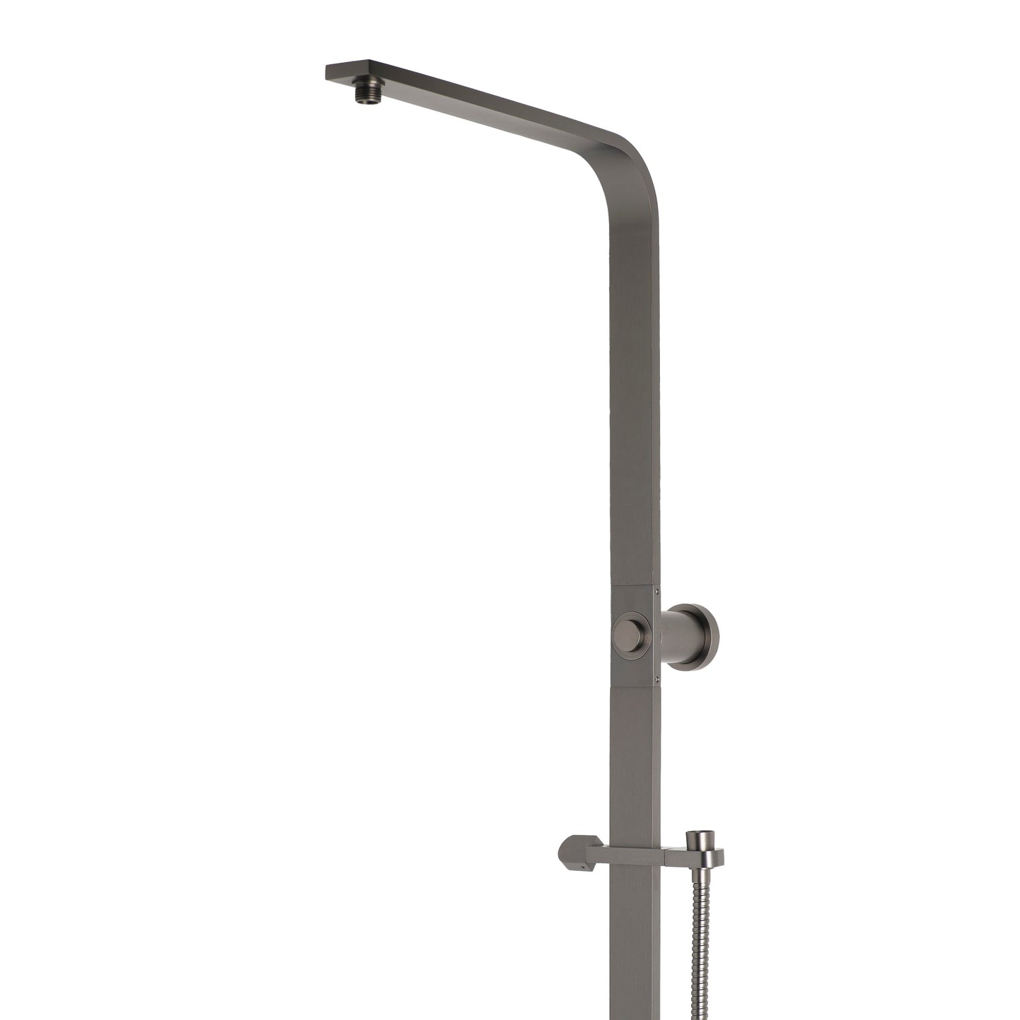 Jena Twin Shower Rail Column with Push Button Diverter, Brushed Gunmetal