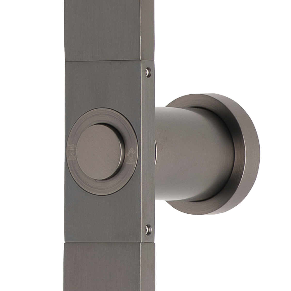 Jena Twin Shower Rail Column with Push Button Diverter, Brushed Gunmetal