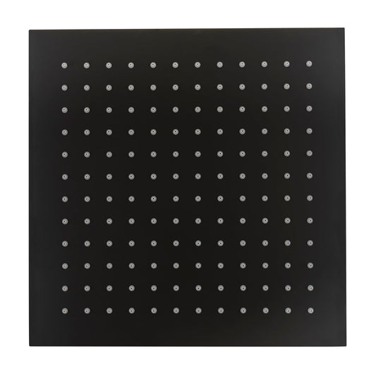 Square 300mm Stainless Steel Rain Shower Head, Matte Black