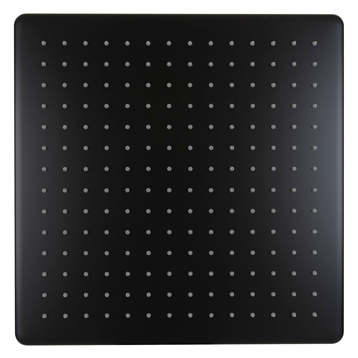 Square 400mm Stainless Steel Rain Shower Head, Matte Black