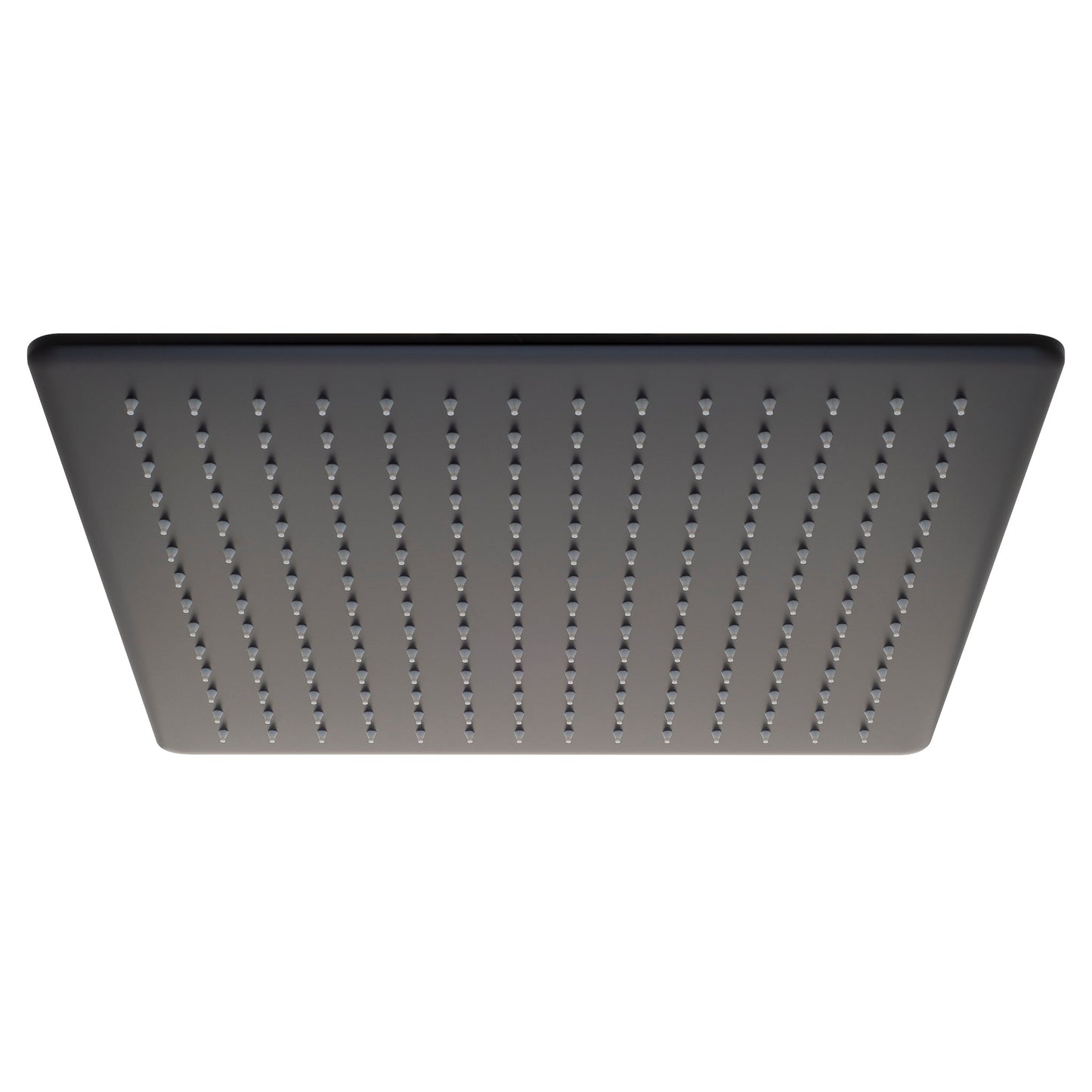 Square 400mm Stainless Steel Rain Shower Head, Matte Black