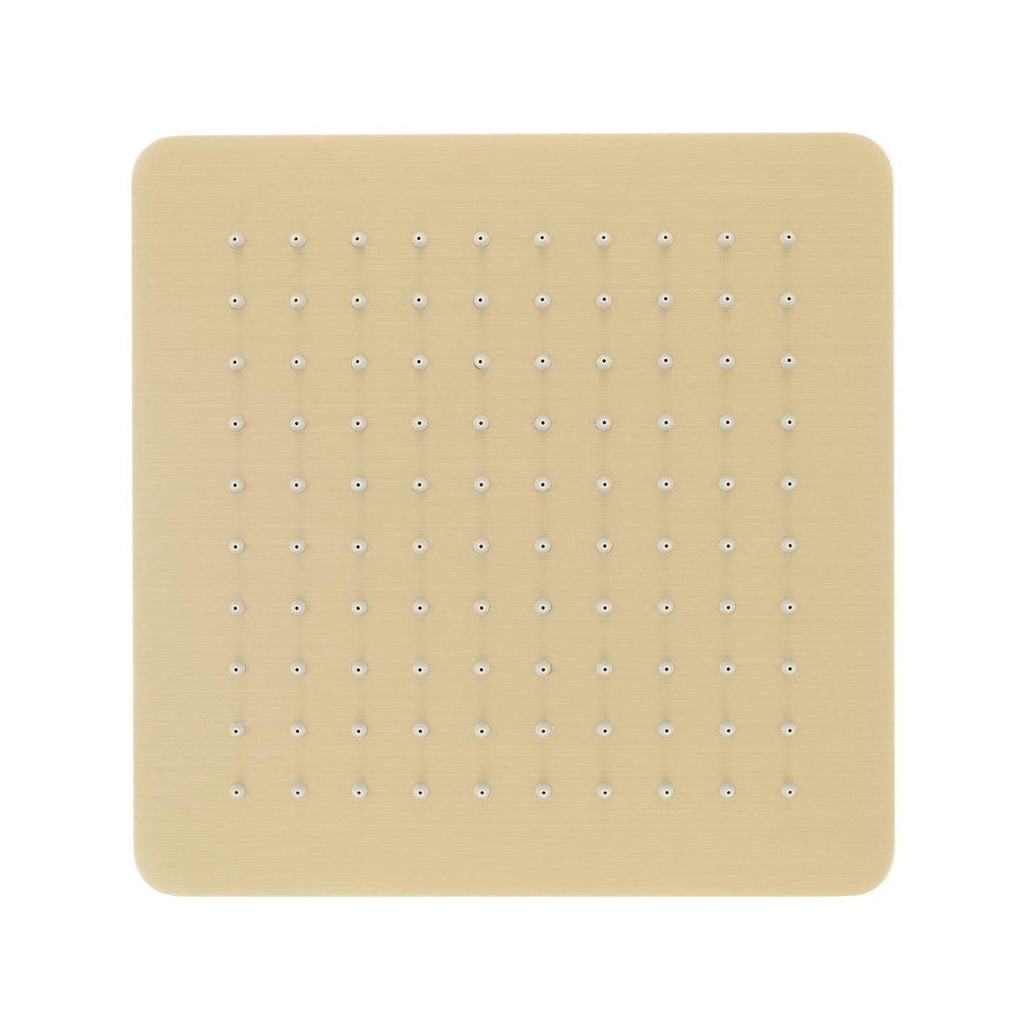 Square SS 250mm Rain Shower Head, Brushed Brass (Gold)