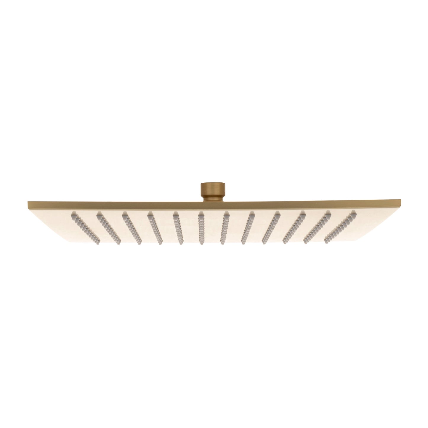 Square 300mm Stainless Steel Rain Shower Head, Brushed Brass (Gold)